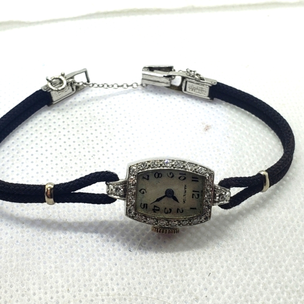 Platinum & Diamond Watch Lady Hamilton - Picture 10 of 12